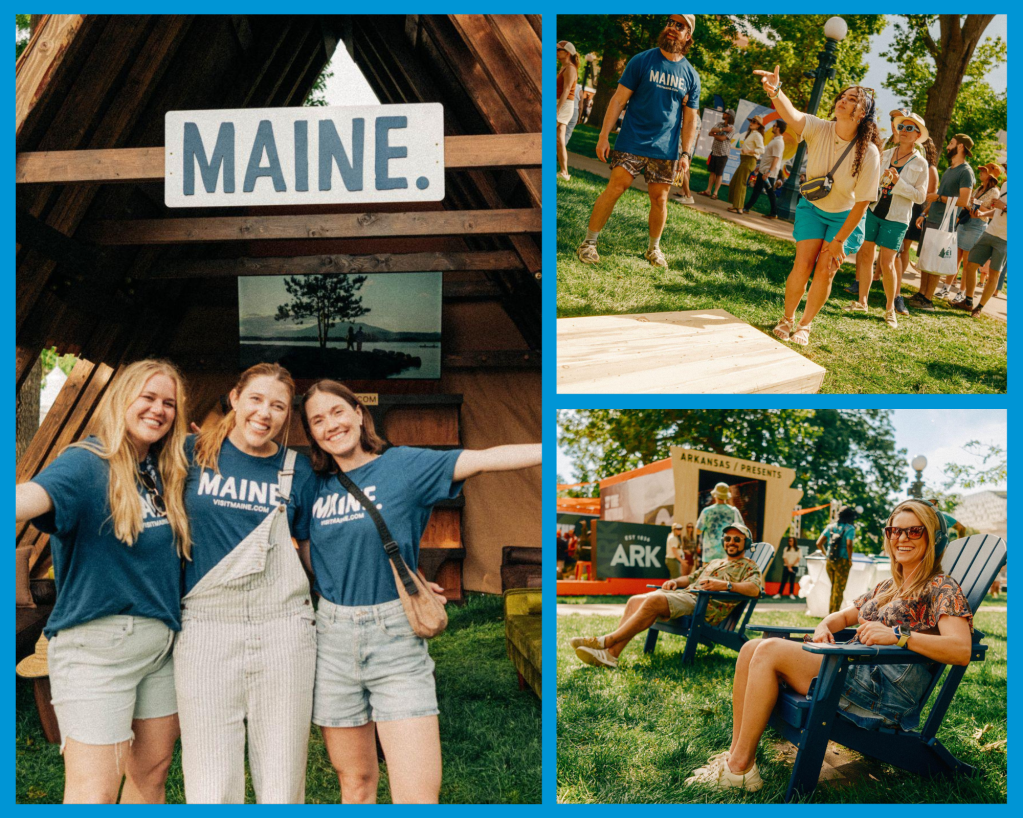 Collage of photos from Maine activation