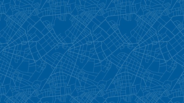 blue background with street line design