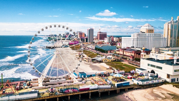 Aerial view of Atlantic City, NJ.