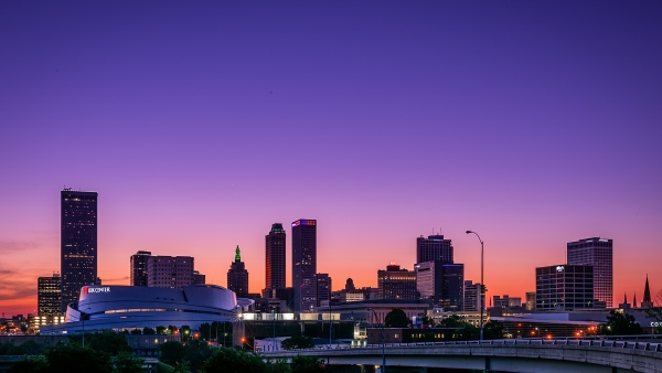 A photo of the skyline in Tulsa