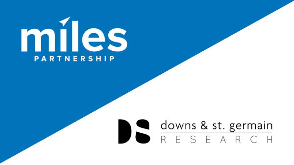 A photo of the Miles logo and Downs St. Germain Logo