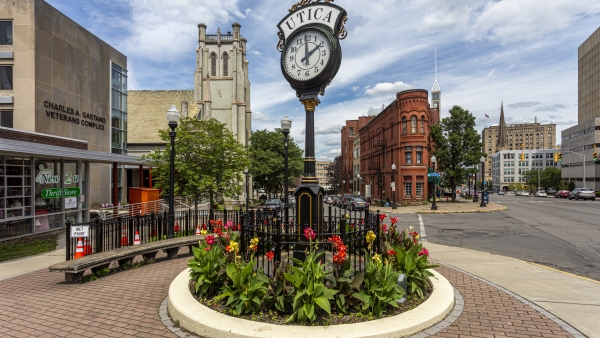 A photo of downtown Utica, NY.