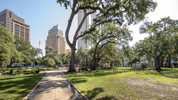 A photo of downtown Mobile in Alabama.