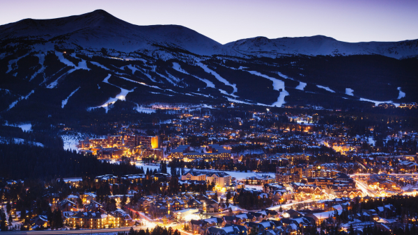 A view of Breckenridge from a nearby mountain. 