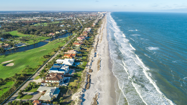 An aerial view of Ponte Vedra Beach.