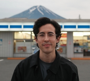 A photo of James in Japan. 