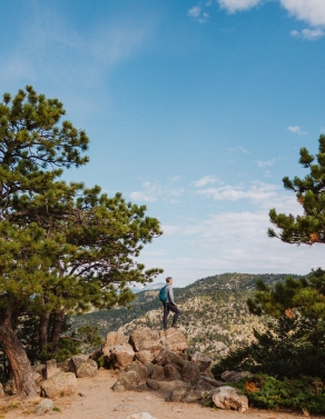David Burgess at mountain overlook in Colorado