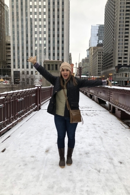 Ashlyn Johnson in Chicago in winter