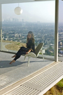 Carrie Rodgers in a modern property overlooking the city in Los Angeles