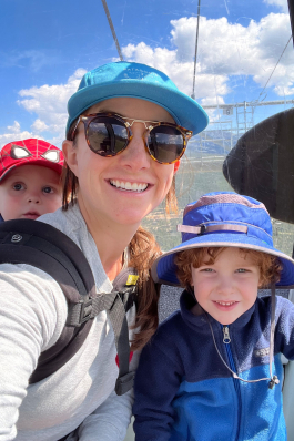 Carrie Tomlinson with children in Winter Park, CO