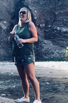 Claire Wingate hiking Box Canyon, AZ