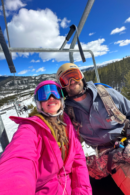Courtney Miranda skiing in Montana