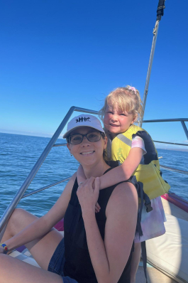 Cynthia Kendrick on a boat in Puerto Vallarta, Mexico