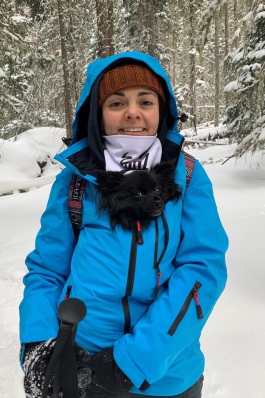 Dana Behnfield in skiing in Snowshoe, WV