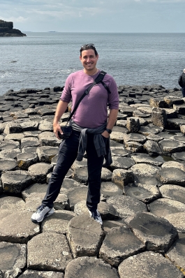 George Mora on the coast in Ireland