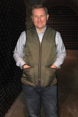 Jason Wolz in a cellar in Napa Valley