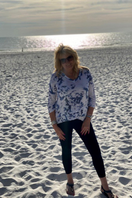 Lisa Saturday on a beach in Florida