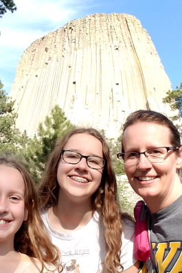 Melissa Anderson and family at Devils Tower, WY