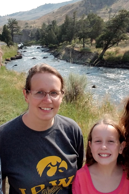 Melissa Anderson and family at Yellowstone National Park