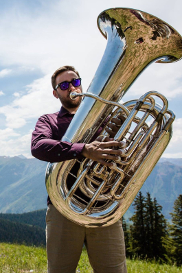 Steve Vaughn playing the tuba