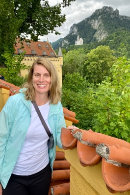 Jessica Roberts at Hohenschwangau Castle in Schwangau, Germany