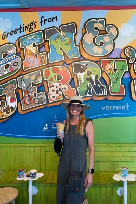 Jessica Roberts at Ben & Jerry's in Stowe, VT