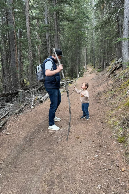Devin on trail