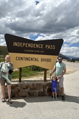 A photo of Andi at the continental divide.