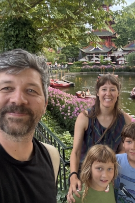 A photo of Dylan and his family.