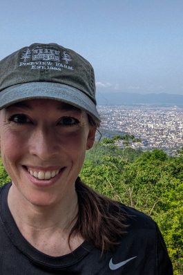 A photo of Roxanne overlooking Kyoto.