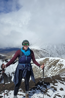 A photo of Roxanne hiking in New Zealand.