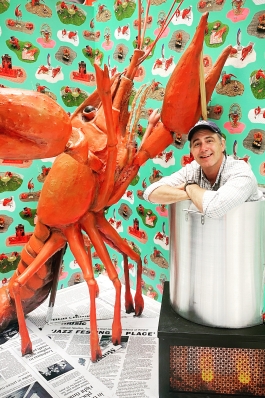 A photo of Joe in a kitchen pot. 