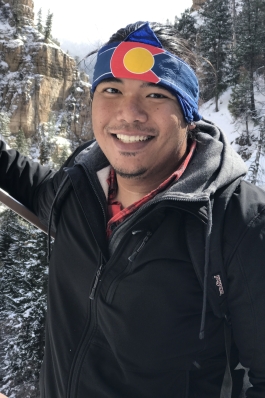 A photo of Bryan hiking in Colorado. 