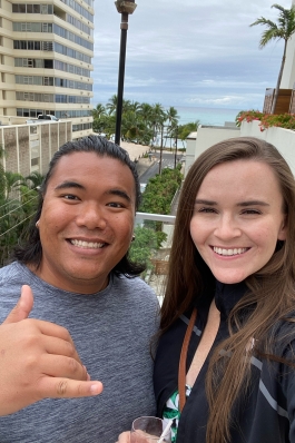 A photo of Bryan and his wife in Hawaii. 