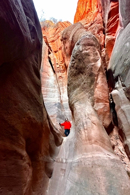 A photo of Shay in Utah canyons. 