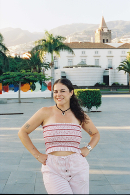 A photo of Rachel in Madeira. 