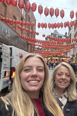 Katherine and her family enjoying London. 