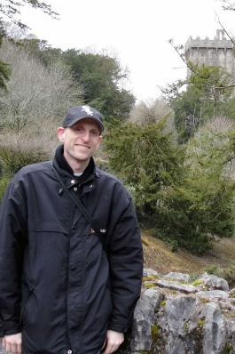 Vance poses while exploring a trail in Ireland. 