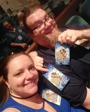 Adam Storm showing off his Weird Al Yankovic tickets