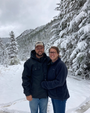 Ally Drees in the Wyoming snow