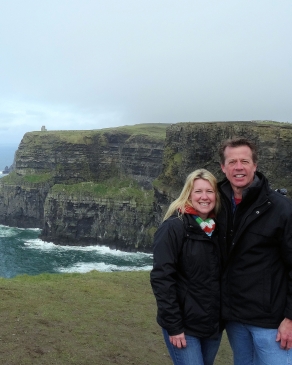 Camron Reid at the Cliffs of Mohr in Ireland