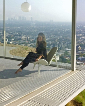 Carrie Rodgers in a modern property overlooking the city in Los Angeles