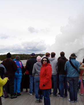 Carrieann Stutz in Yellowstone National Park