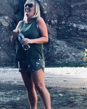 Claire Wingate hiking Box Canyon, AZ