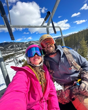 Courtney Miranda skiing in Montana