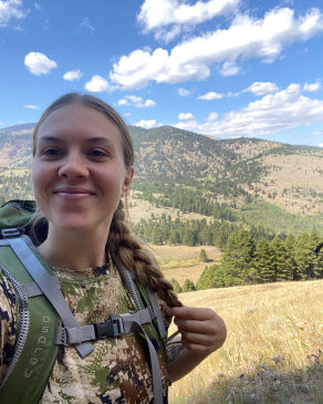 Courtney Miranda hiking in Montana