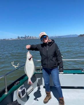 Courtney Miranda fishing in San Francisco