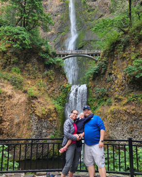 Cynthia Kendrick in Multnomah Falls, OR