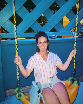 Erin Kiniry on a swing in Austin, TX