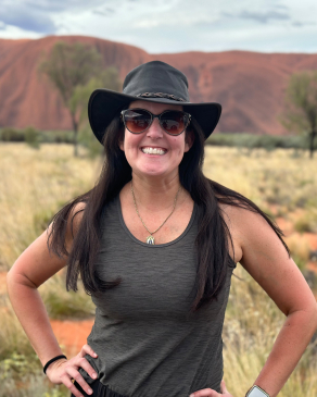 Erin Marvin at Uluru, Australia